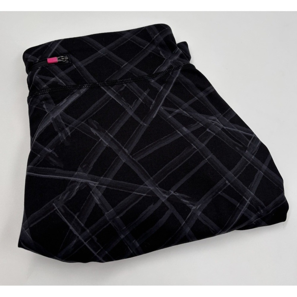 Athleta Women's M Black Polyester 2 in 1 Capri Leggings